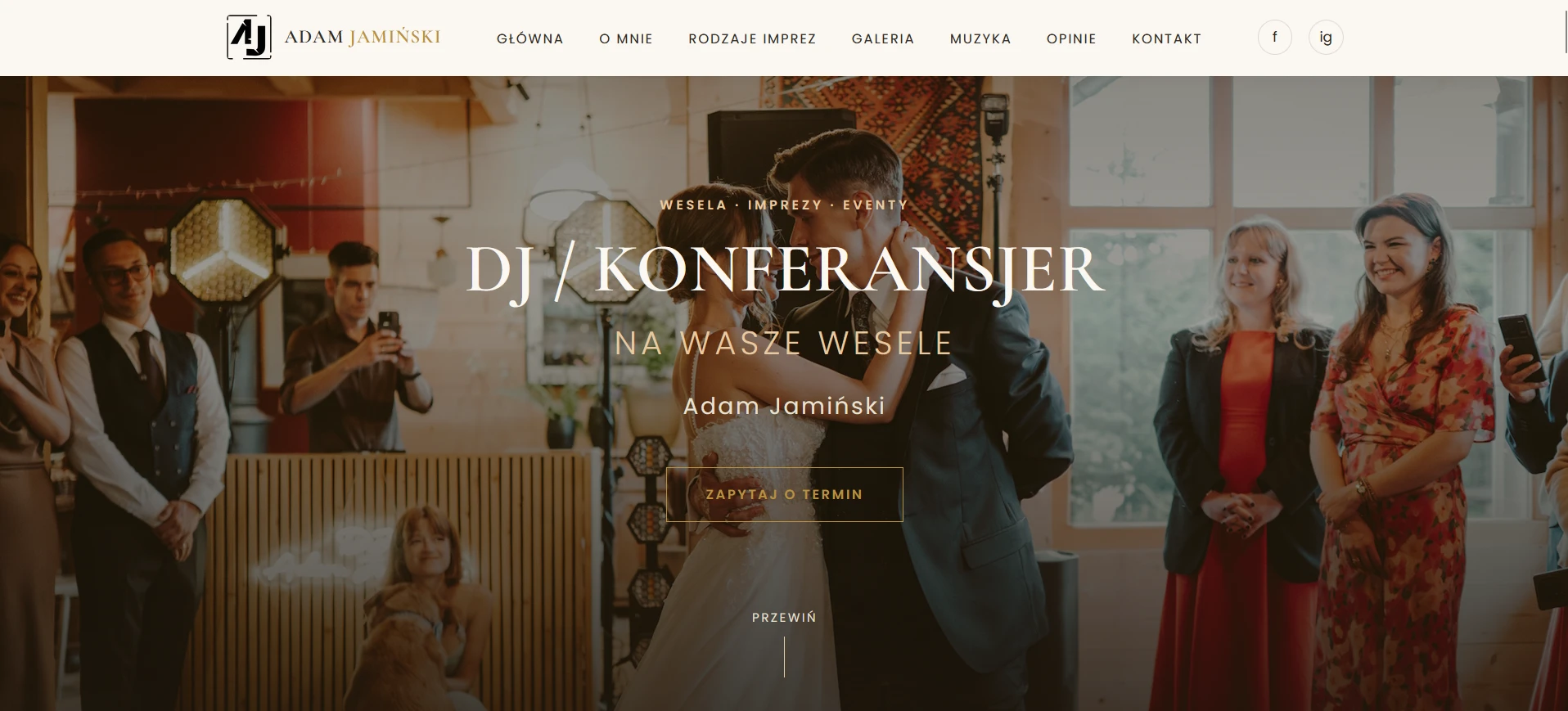 Strona internetowa — DJ Adam Jamiński